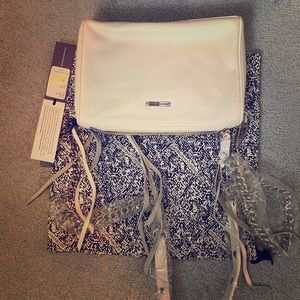 Never used, white leather Rebecca Minkoff bag